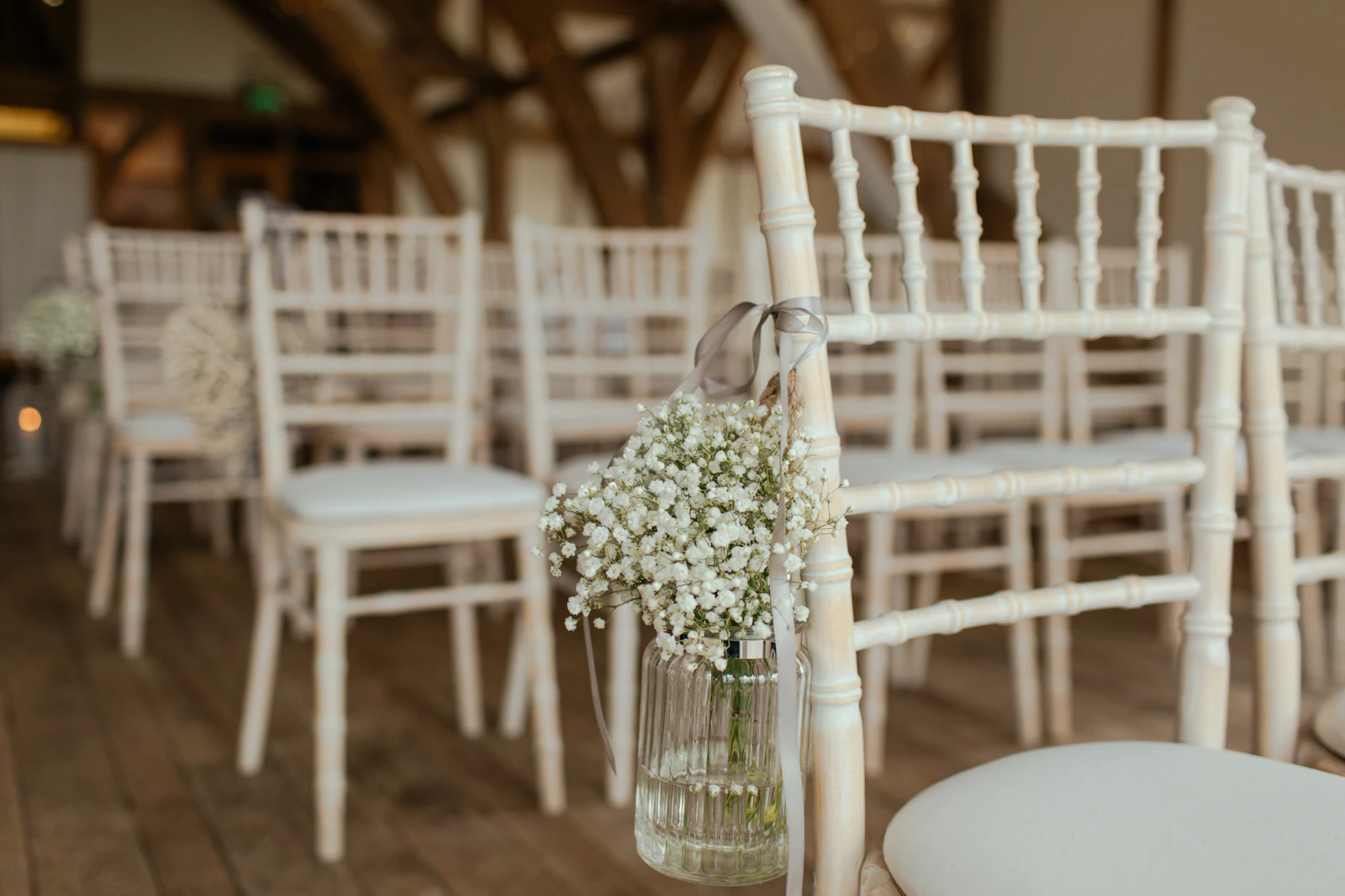 The barn, set for the ceremony.